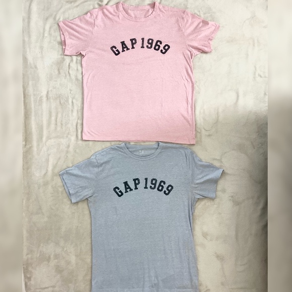 GAP 1969 XL Men’s Tee Bundle – Light Blue + Pink | Retro Arched Logo - Picture 1 of 12